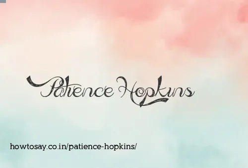 Patience Hopkins