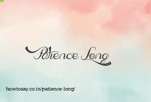 Patience Long