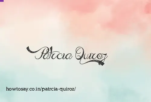 Patrcia Quiroz