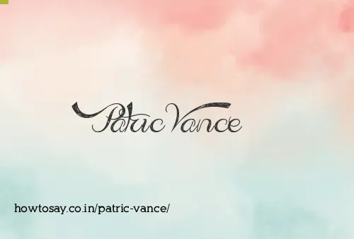 Patric Vance