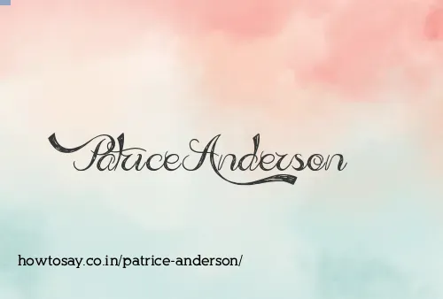 Patrice Anderson