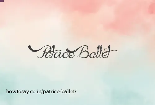 Patrice Ballet