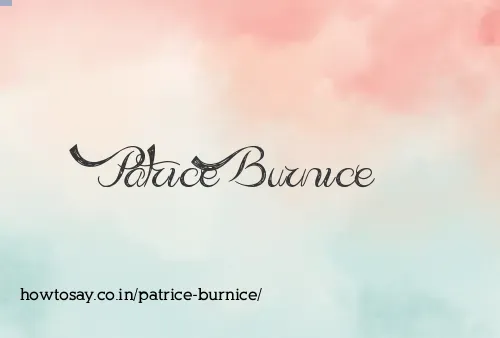 Patrice Burnice