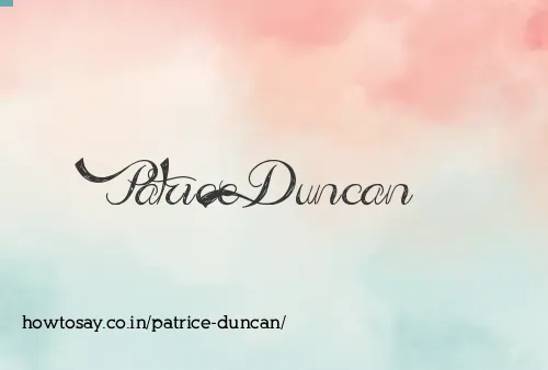 Patrice Duncan