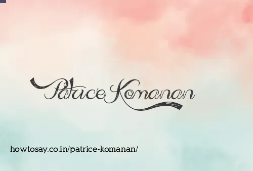 Patrice Komanan