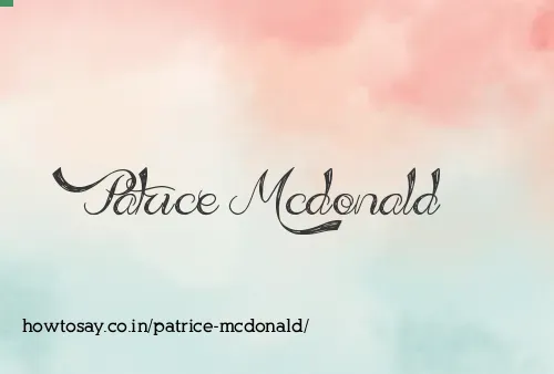 Patrice Mcdonald