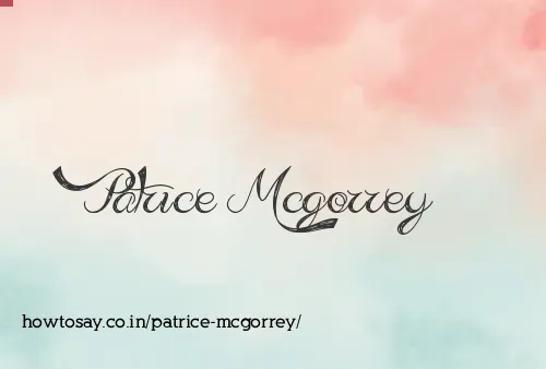 Patrice Mcgorrey