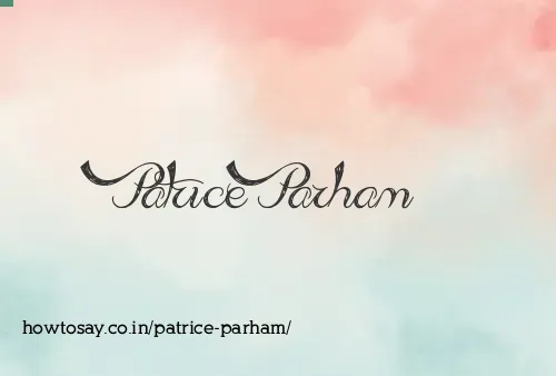 Patrice Parham