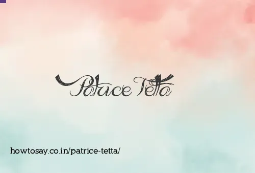 Patrice Tetta