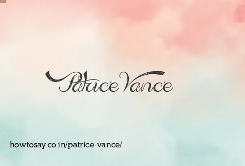 Patrice Vance