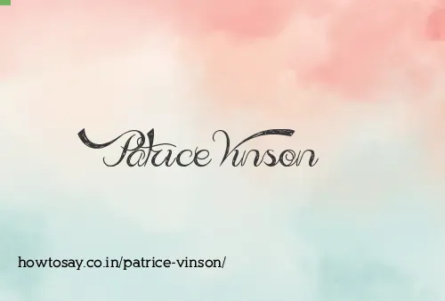 Patrice Vinson