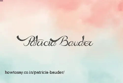 Patricia Bauder