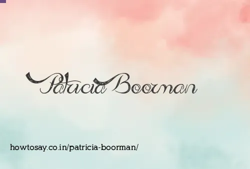 Patricia Boorman