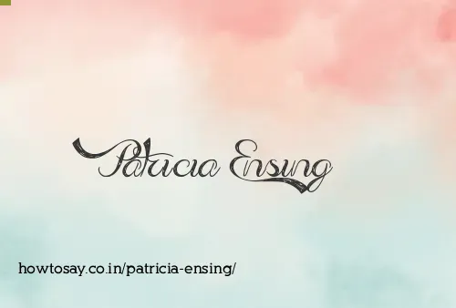 Patricia Ensing