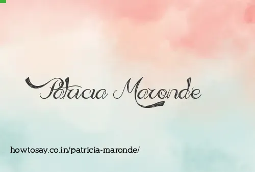 Patricia Maronde