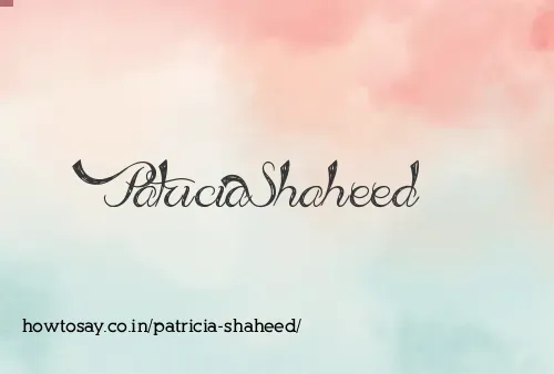 Patricia Shaheed