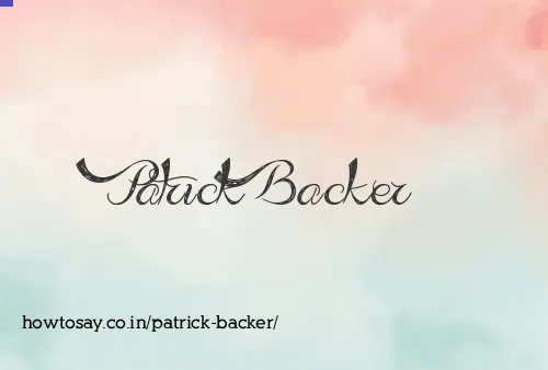 Patrick Backer
