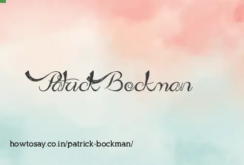 Patrick Bockman