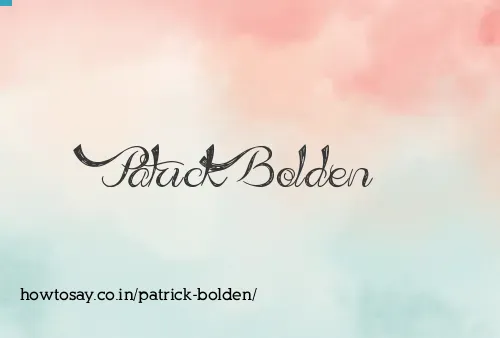 Patrick Bolden