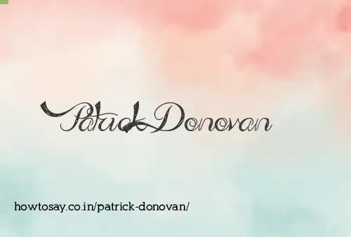 Patrick Donovan