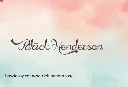Patrick Henderson