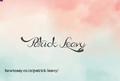 Patrick Leavy
