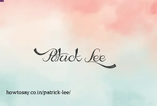 Patrick Lee