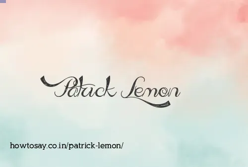 Patrick Lemon
