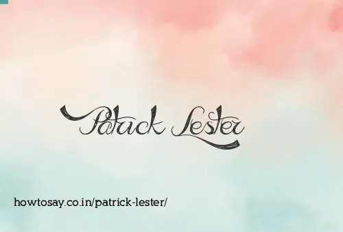 Patrick Lester