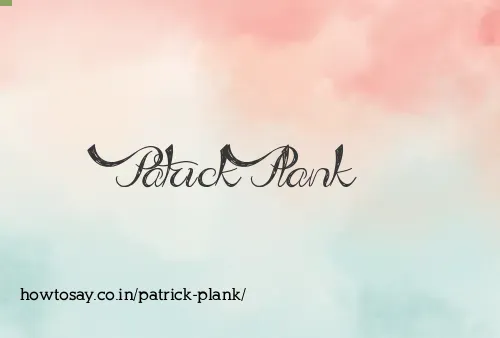 Patrick Plank