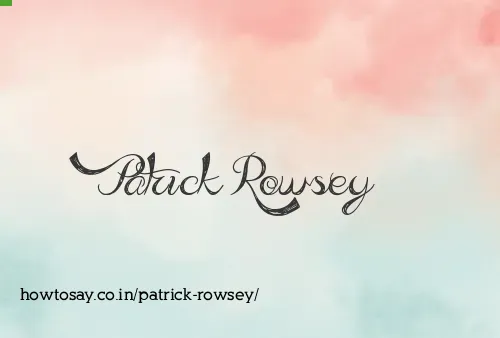 Patrick Rowsey