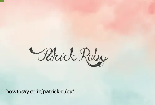 Patrick Ruby