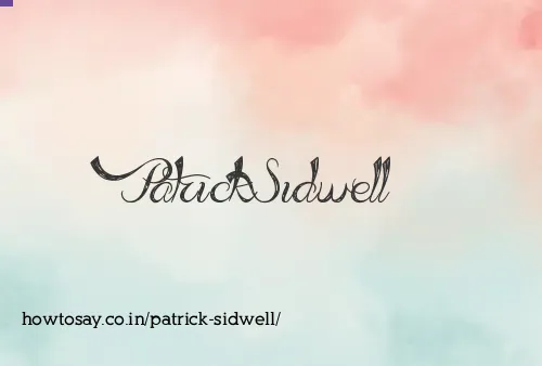Patrick Sidwell