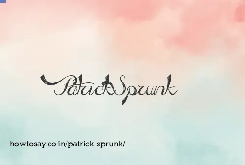 Patrick Sprunk