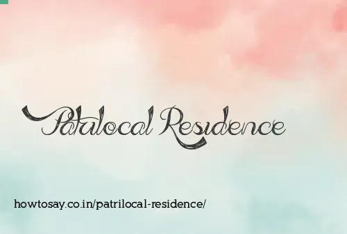Patrilocal Residence