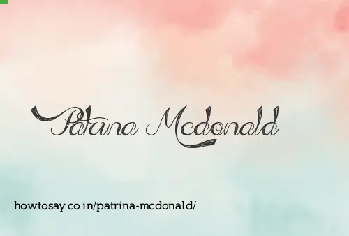 Patrina Mcdonald