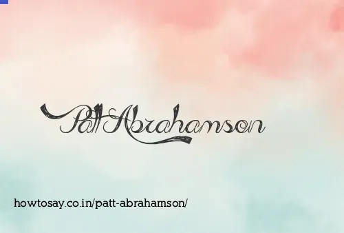Patt Abrahamson
