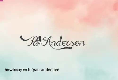 Patt Anderson