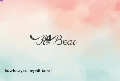 Patt Bear