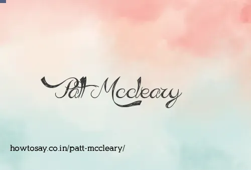 Patt Mccleary