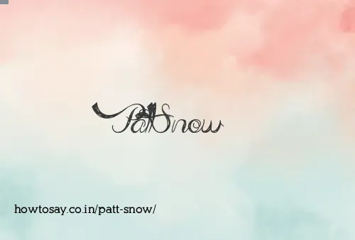 Patt Snow
