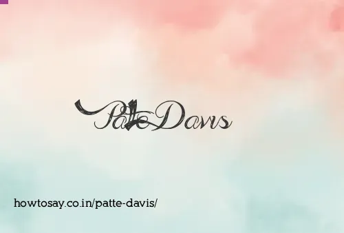 Patte Davis