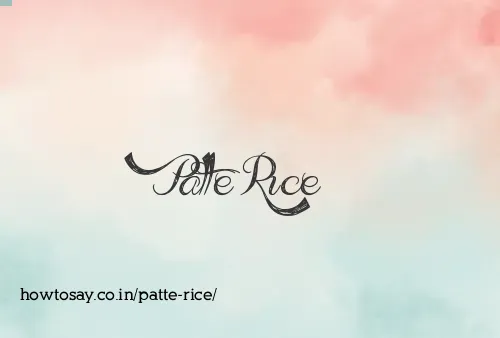 Patte Rice