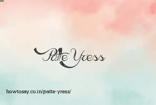 Patte Yress