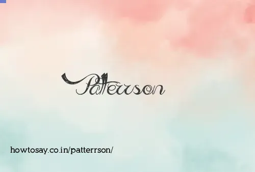 Patterrson