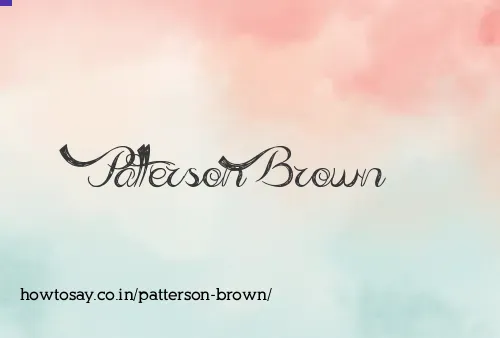 Patterson Brown
