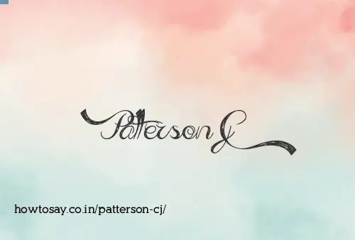 Patterson Cj