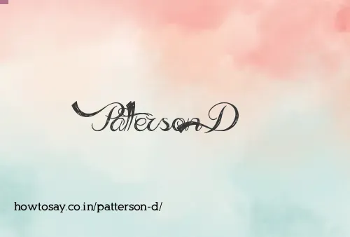 Patterson D