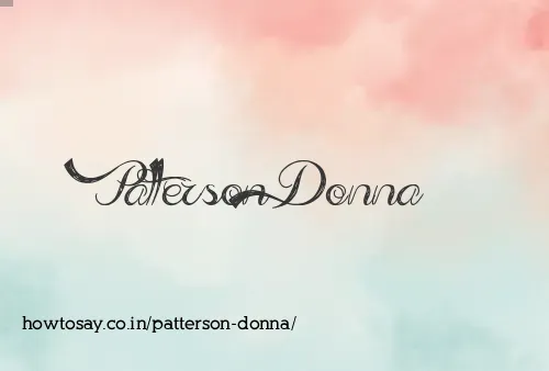 Patterson Donna
