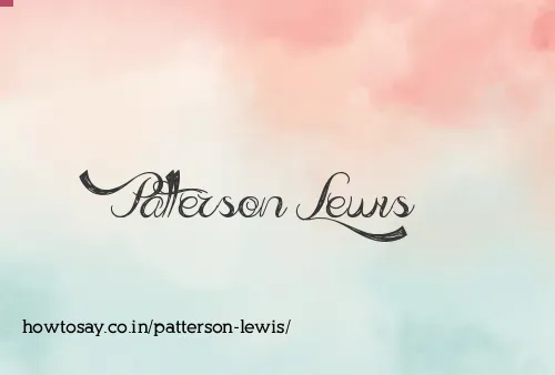 Patterson Lewis